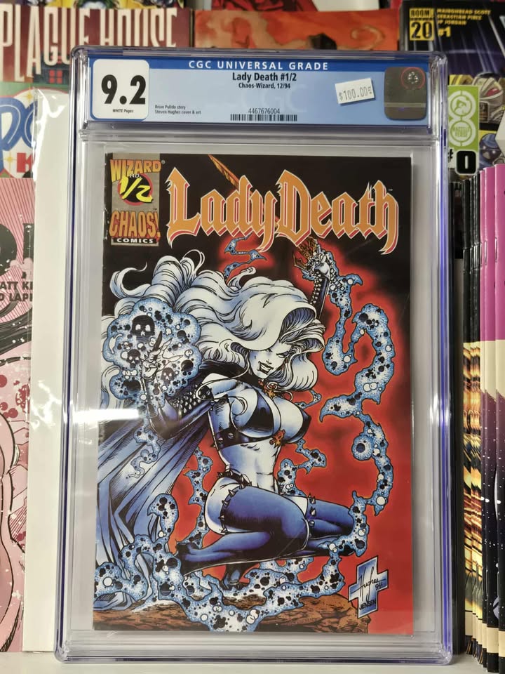 Lady Death #1/2 Wizard/Chaos w/COA/Bonus (1994) CGC 9.2