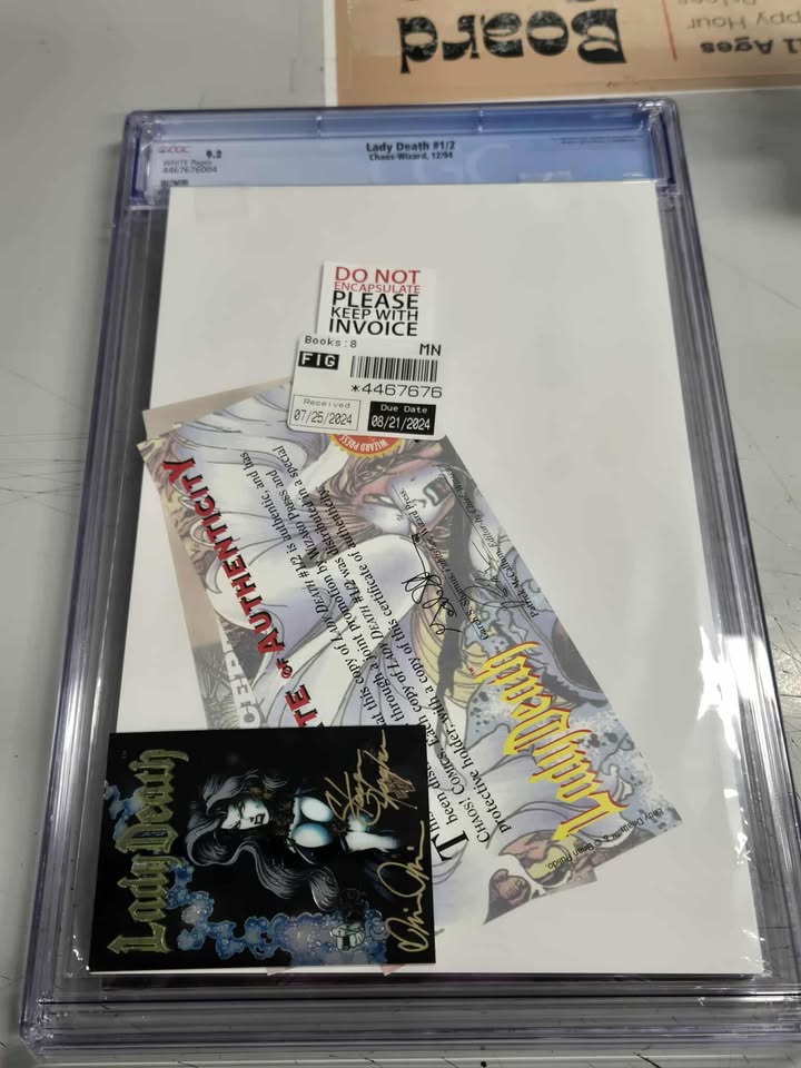 Lady Death #1/2 Wizard/Chaos w/COA/Bonus (1994) CGC 9.2